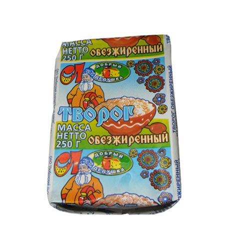 Творог обезжиренный, масса 250 г