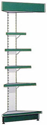 Стеллаж угловой внешний с навесом