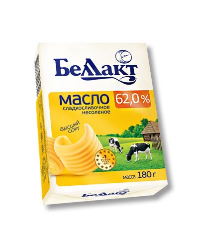 Масло сладкосливочное несоленое, 62%